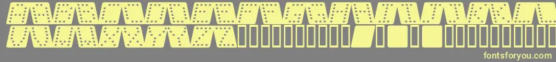 Dom sqk  Font – Yellow Fonts on Gray Background