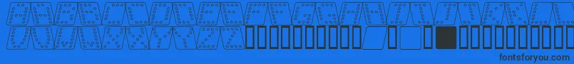 Dom sqko Font – Black Fonts on Blue Background
