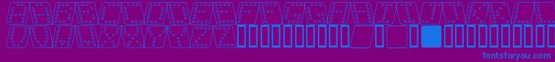 Dom sqko-fontti – siniset fontit violetilla taustalla
