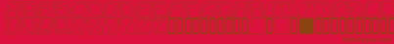 Dom sqko Font – Brown Fonts on Red Background