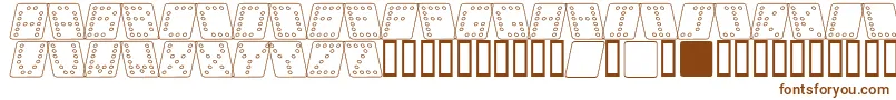 Czcionka Dom sqko – brązowe czcionki na białym tle