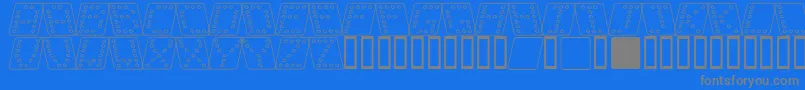 Dom sqko Font – Gray Fonts on Blue Background