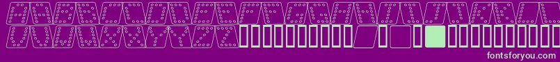 Dom sqko Font – Green Fonts on Purple Background