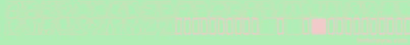 Dom sqko Font – Pink Fonts on Green Background