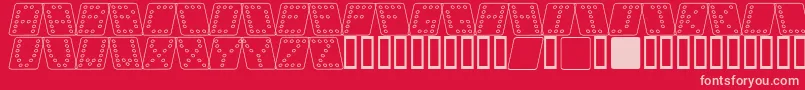 fuente Dom sqko – Fuentes Rosadas Sobre Fondo Rojo