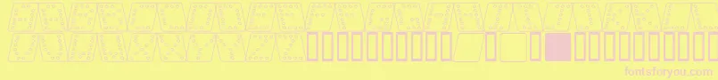 Dom sqko-fontti – vaaleanpunaiset fontit keltaisella taustalla
