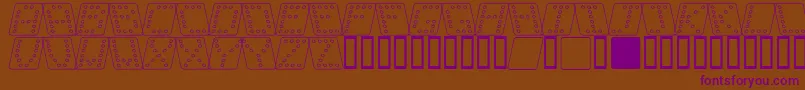 Dom sqko Font – Purple Fonts on Brown Background