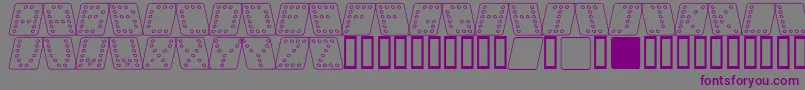 フォントDom sqko – 紫色のフォント、灰色の背景