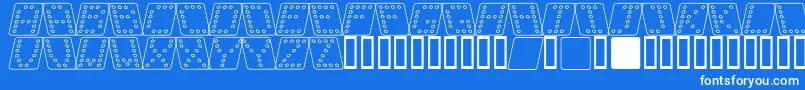 Шрифт Dom sqko – белые шрифты на синем фоне