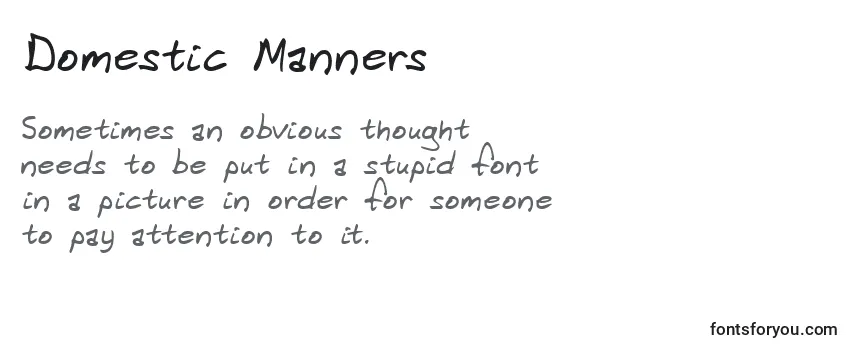 Обзор шрифта Domestic Manners