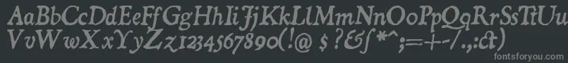 Шрифт DOMII    – серые шрифты на чёрном фоне