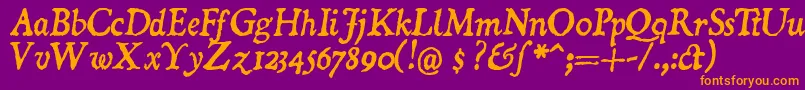 DOMII    Font – Orange Fonts on Purple Background