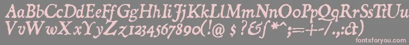 DOMII    Font – Pink Fonts on Gray Background