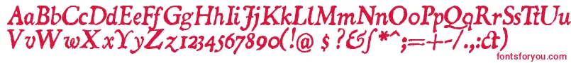 DOMII    Font – Red Fonts on White Background