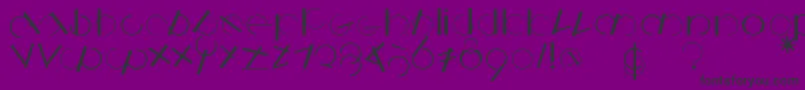 Logomatique Font – Black Fonts on Purple Background