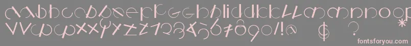 Logomatique Font – Pink Fonts on Gray Background