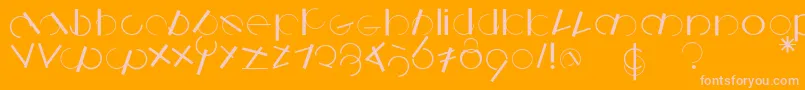 More about Logomatique Font Logomatique Font – Pink Fonts on Orange Background
