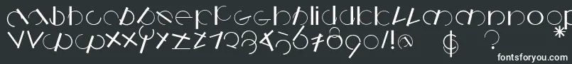 フォントLogomatique – 黒い背景に白い文字