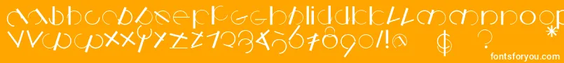 Lisätietoja Logomatique-fontista Logomatique-fontti – valkoiset fontit oranssilla taustalla