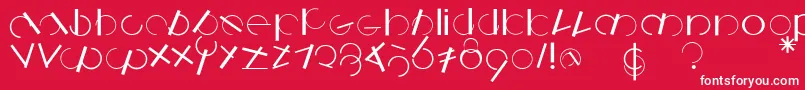Fonte Logomatique – fontes brancas em um fundo vermelho