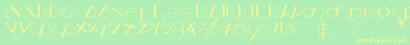 fuente Logomatique – Fuentes Amarillas Sobre Fondo Verde