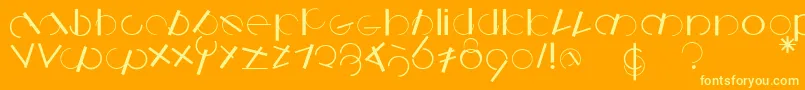 fuente Logomatique – Fuentes Amarillas Sobre Fondo Naranja