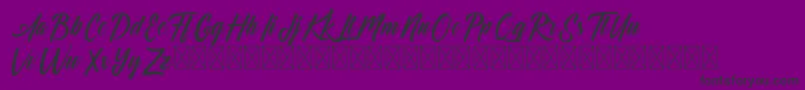 Dominick-fontti – mustat fontit violetilla taustalla