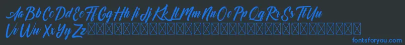 Dominick Font – Blue Fonts on Black Background