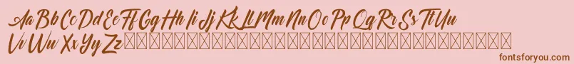 Шрифт Dominick – коричневые шрифты на розовом фоне