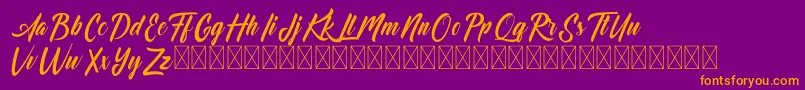 Dominick Font – Orange Fonts on Purple Background