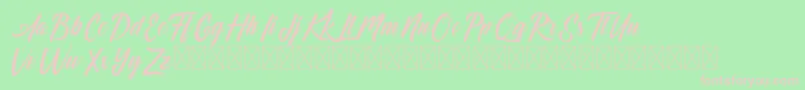 Шрифт Dominick – розовые шрифты на зелёном фоне