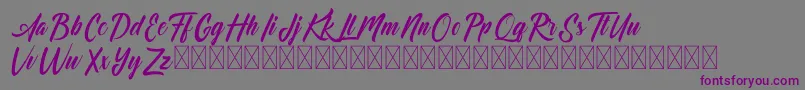 Dominick-Schriftart – Violette Schriften auf grauem Hintergrund