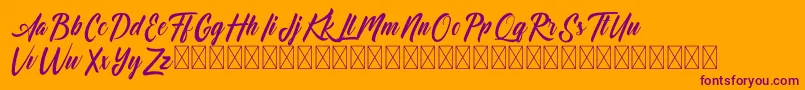 Шрифт Dominick – фиолетовые шрифты на оранжевом фоне