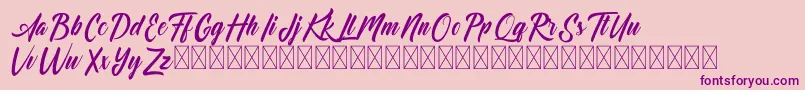 Dominick Font – Purple Fonts on Pink Background