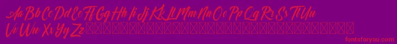 Шрифт Dominick – красные шрифты на фиолетовом фоне