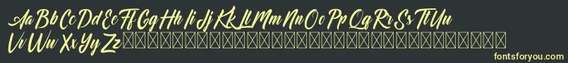 Dominick Font – Yellow Fonts on Black Background