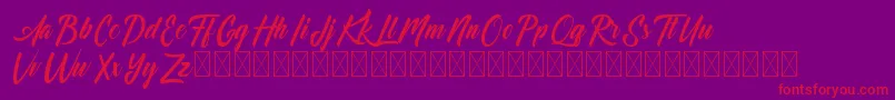 Dominick Font – Red Fonts on Purple Background