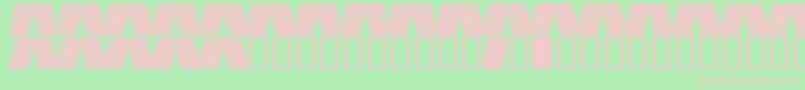 Domino k Font – Pink Fonts on Green Background