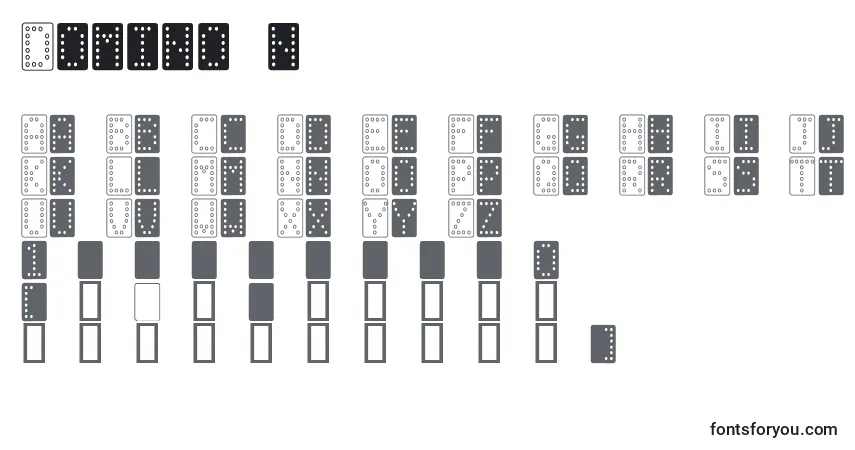 Domino n-fontti – aakkoset, numerot, erikoismerkit