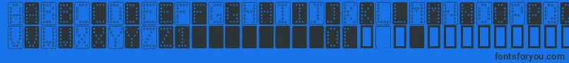 Czcionka Domino n – czarne czcionki na niebieskim tle