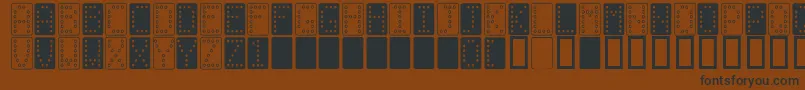 Domino n Font – Black Fonts on Brown Background