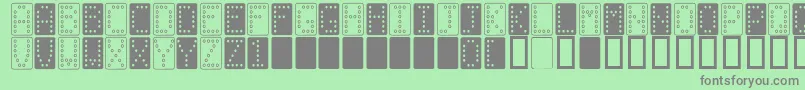 fuente Domino n – Fuentes Grises Sobre Fondo Verde