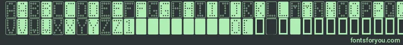 フォントDomino n – 黒い背景に緑の文字