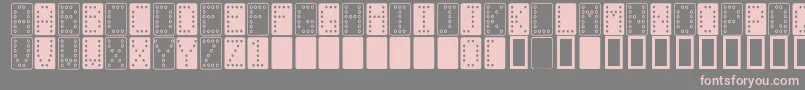 Domino n Font – Pink Fonts on Gray Background