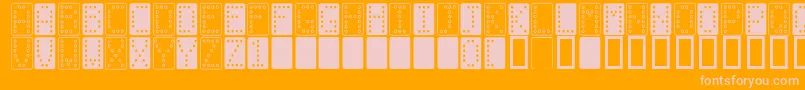 More about Domino n Font Domino n Font – Pink Fonts on Orange Background