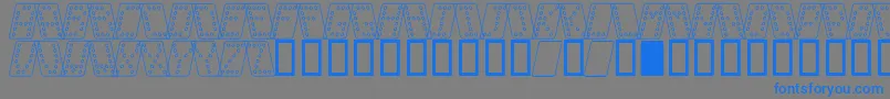 More about Domino o Font Domino o Font – Blue Fonts on Gray Background