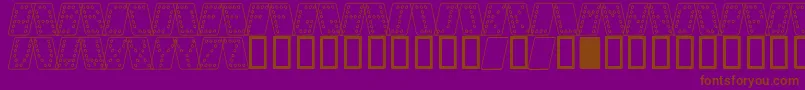 Domino o Font – Brown Fonts on Purple Background