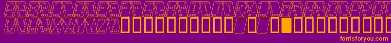 Domino o Font – Orange Fonts on Purple Background