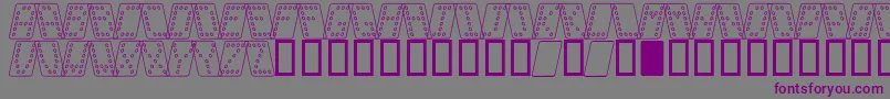 Шрифт Domino o – фиолетовые шрифты на сером фоне