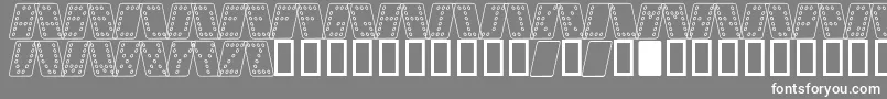 Шрифт Domino o – белые шрифты на сером фоне